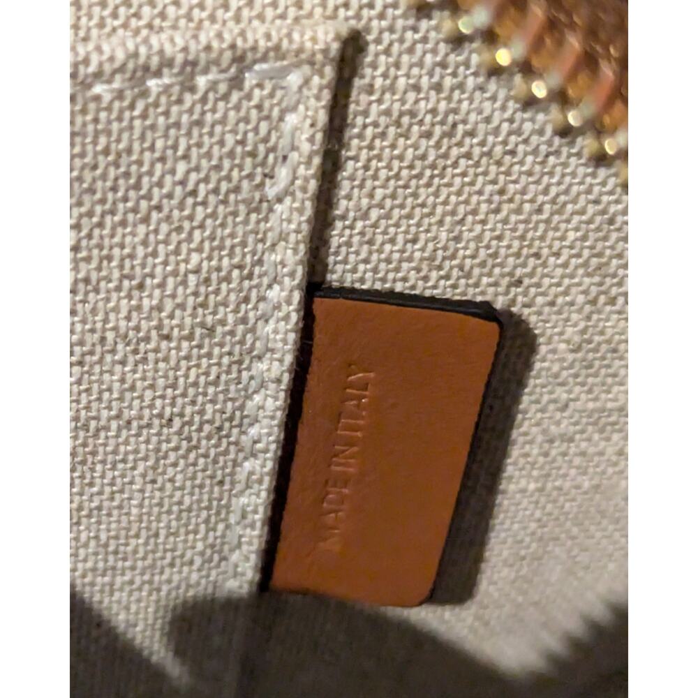 Cèline Canvas Calfskin Cuir Small Triomphe Oval Crossbody Purse - Picture 4 of 7